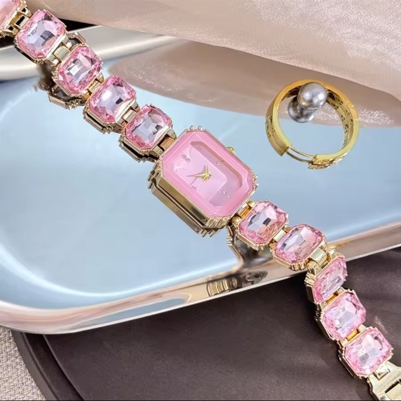 Rose Elegance Gem Timepiece Bracelet Watch main image 6